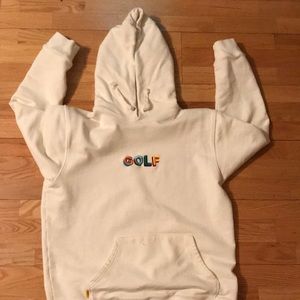Men’s Cream logo embroidered Golf Wang Hoodie